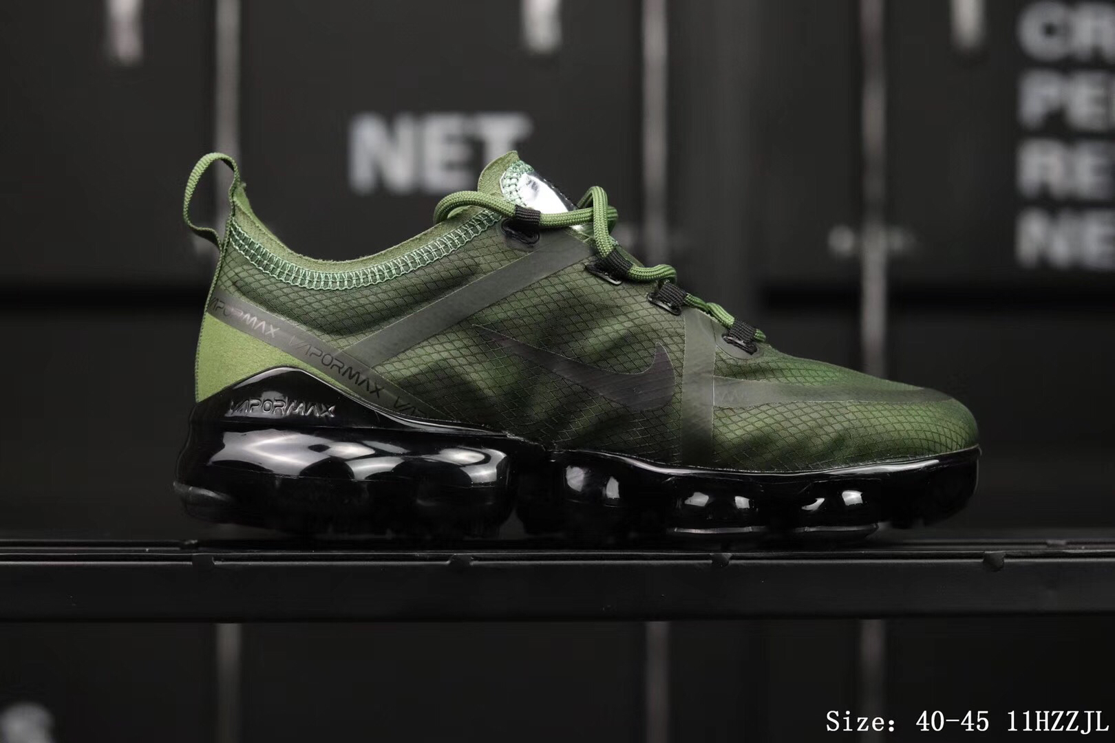 Nike Air Vapormax 2019 Mesh Green Black Shoes - Click Image to Close